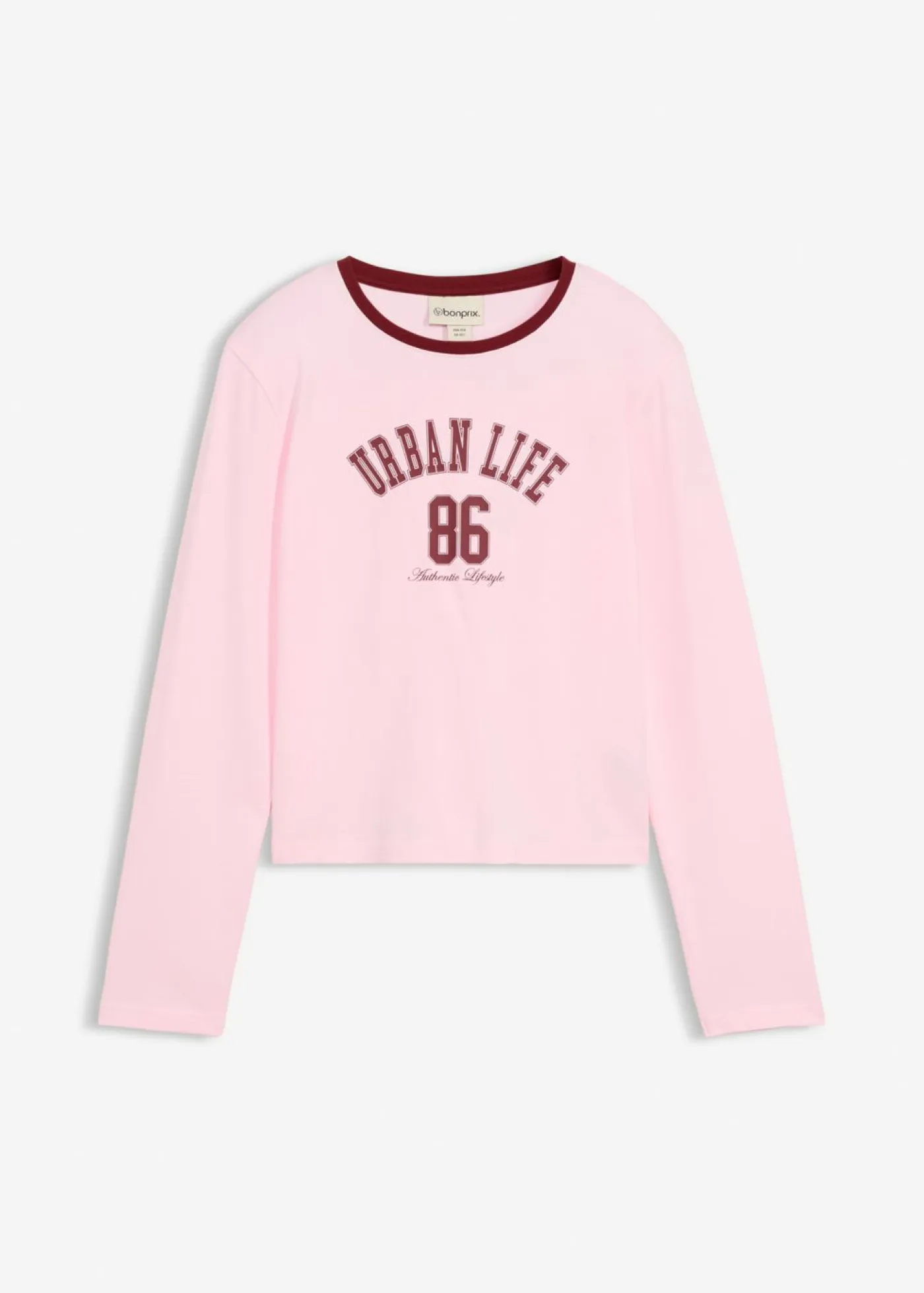 Niños bonprix bonprix Camiseta corta de manga larga de mezcla de algodón orgánico elástico