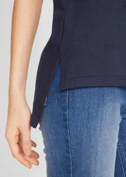 Mujer bonprix bonprix Camiseta de algodón con abertura lateral y estampado