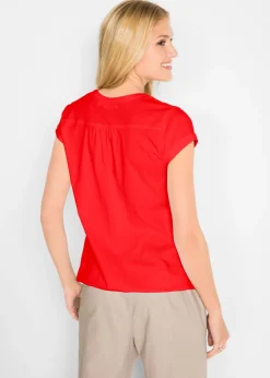 Mujer bonprix bonprix Camiseta de algodón con manga corta