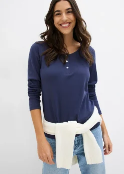 Mujer bonprix bonprix Camiseta de algodón ecológico puro con cuello redondo