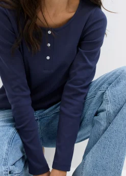 Mujer bonprix bonprix Camiseta de algodón ecológico puro con cuello redondo