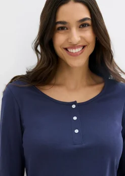 Mujer bonprix bonprix Camiseta de algodón ecológico puro con cuello redondo