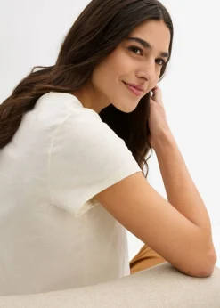 Mujer bonprix bonprix Camiseta de algodón orgánico puro (2 unidades)