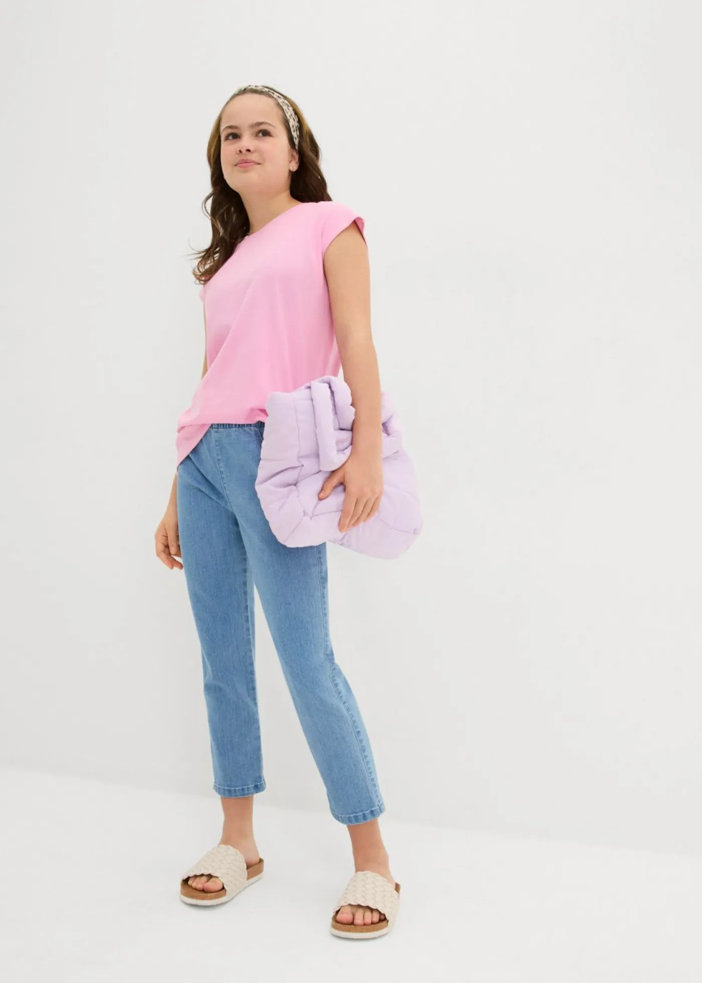 bonprix bonprix Ropa 9 A 16 Años·Camisetas Y Camisas>Camiseta de algodón orgánico puro Rosa