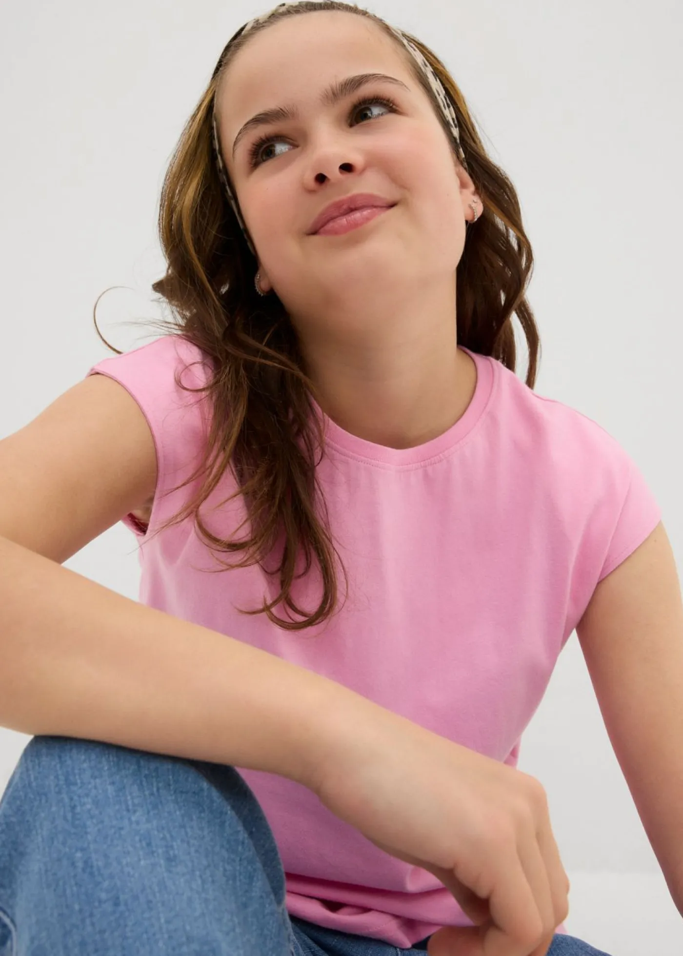 bonprix bonprix Ropa 9 A 16 Años·Camisetas Y Camisas>Camiseta de algodón orgánico puro Rosa