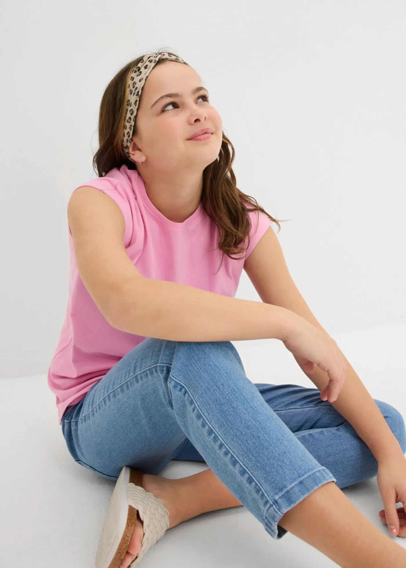 bonprix bonprix Ropa 9 A 16 Años·Camisetas Y Camisas>Camiseta de algodón orgánico puro Rosa