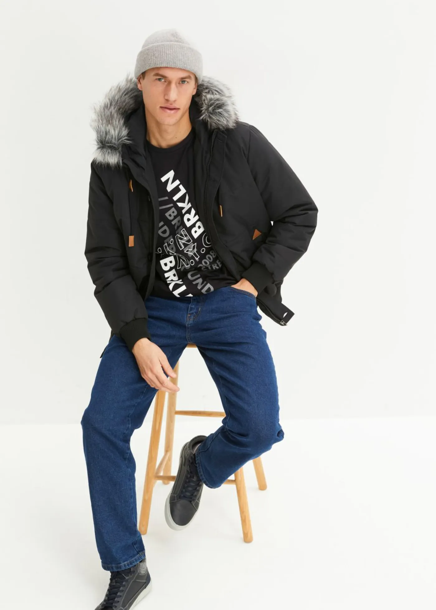 bonprix bonprix Camisetas Y Polos>Camiseta de algodón orgánico puro con manga larga Negro