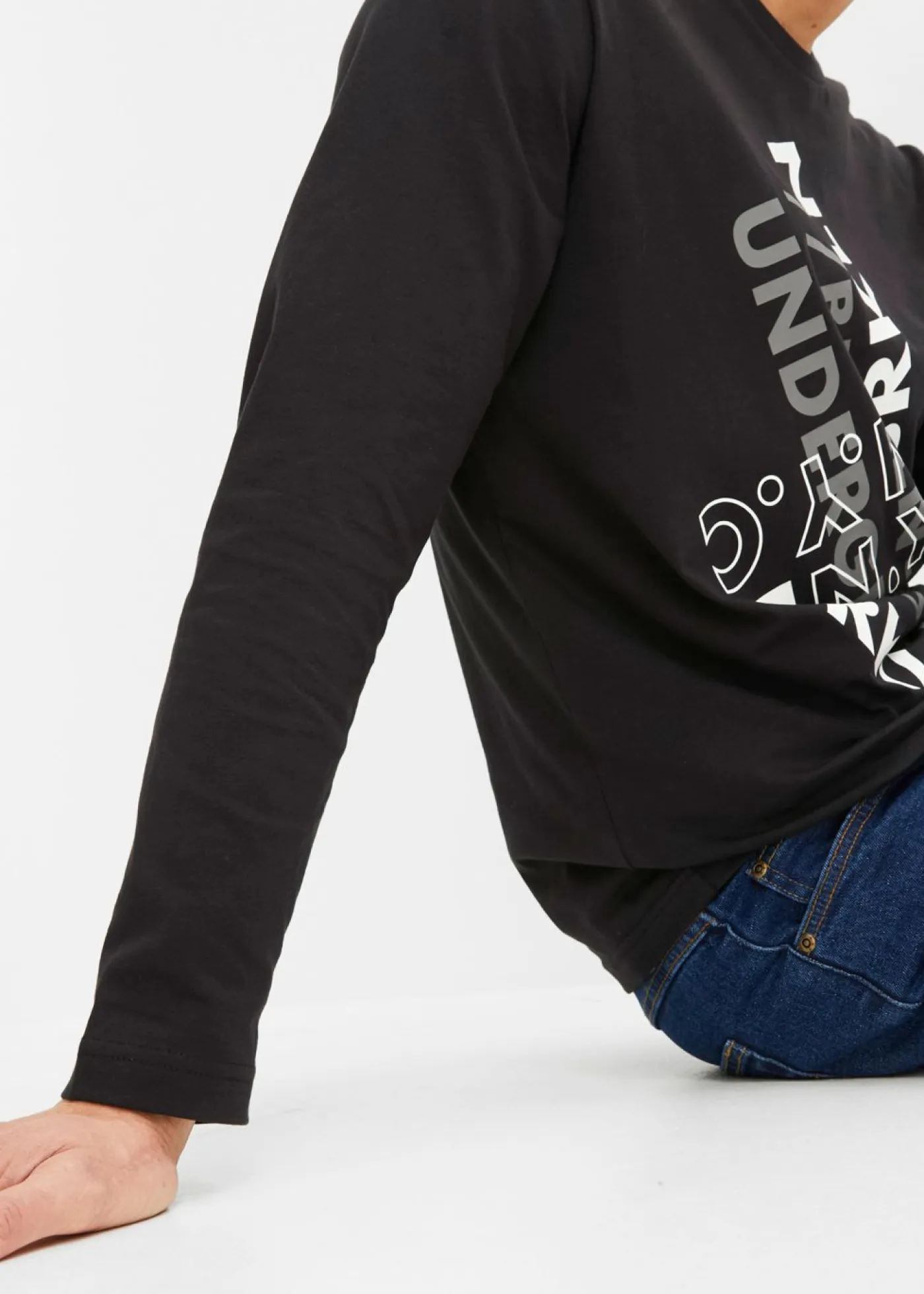 bonprix bonprix Camisetas Y Polos>Camiseta de algodón orgánico puro con manga larga Negro