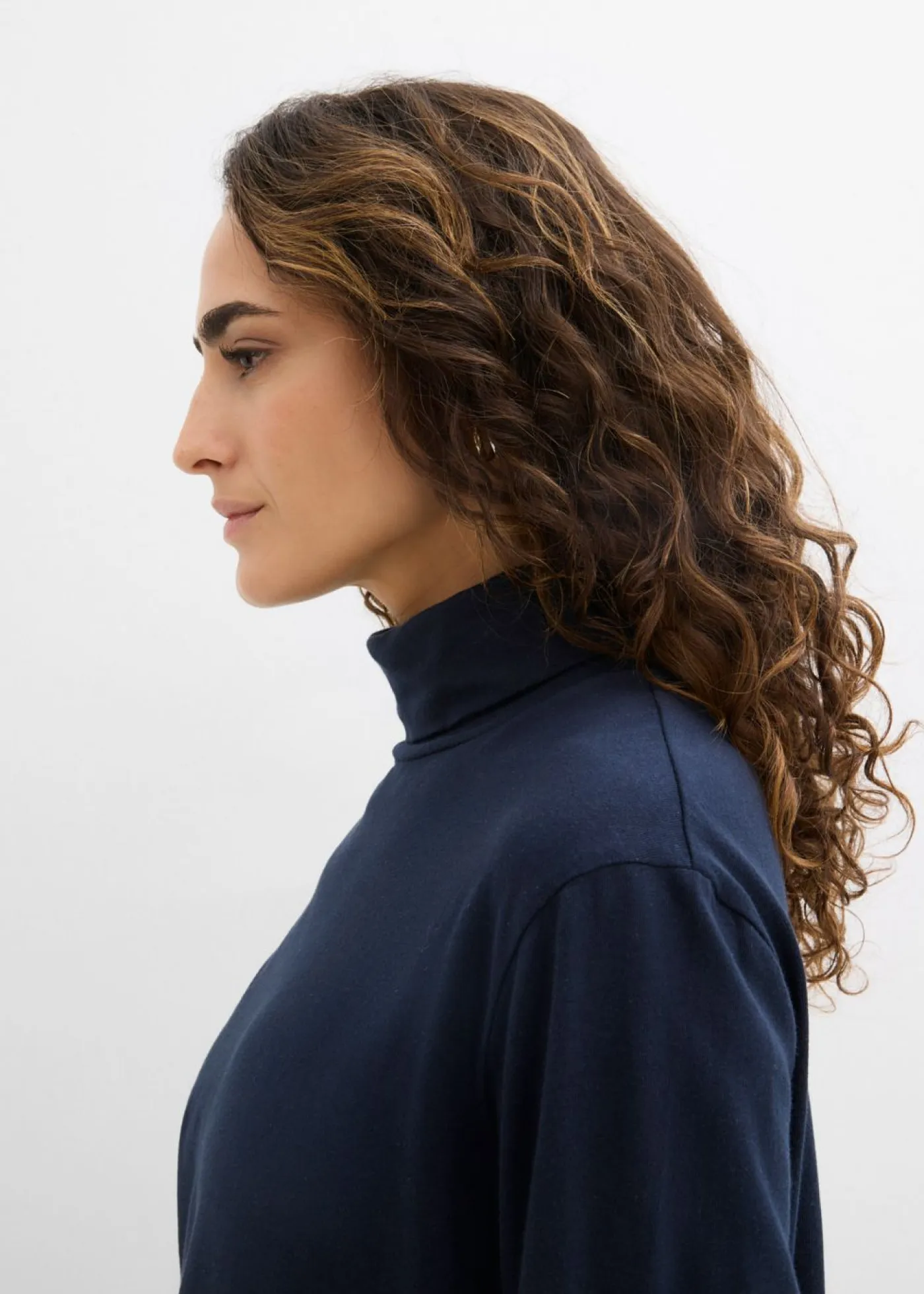 Mujer bonprix bonprix Camiseta de algodón orgánico puro con cuello alto