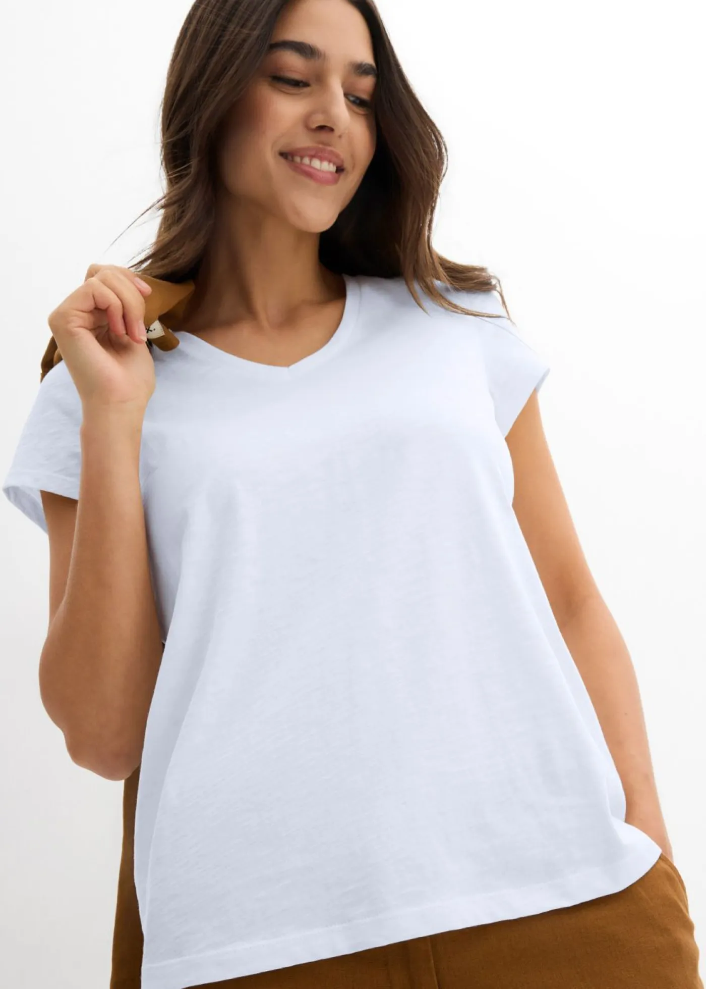 Mujer bonprix bonprix Camiseta de algodón orgánico puro (2 unidades)