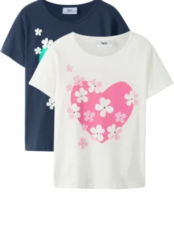 Niños bonprix bonprix Camiseta de algodón orgánico puro (2 unidades)