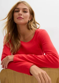 Mujer bonprix bonprix Camiseta de algodón orgánico puro con manga larga