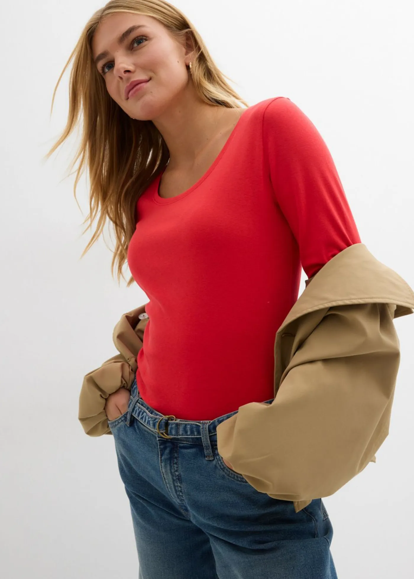 Mujer bonprix bonprix Camiseta de algodón orgánico puro con manga larga