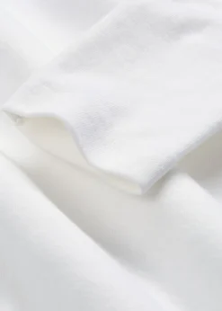 bonprix bonprix Básicos|Camisetas>Camiseta de algodón orgánico puro con manga larga Blanco