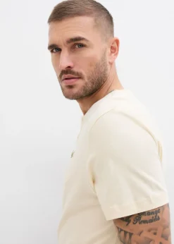 Hombre bonprix bonprix Camiseta de algodón orgánico puro con cuello henley (3 unidades)