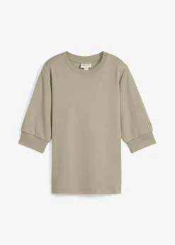 bonprix bonprix Camisetas>Camiseta de algodón orgánico puro Marrón claro