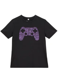 bonprix bonprix Ropa 9 A 16 Años·Camisetas>Camiseta de algodón orgánico para niños Negro