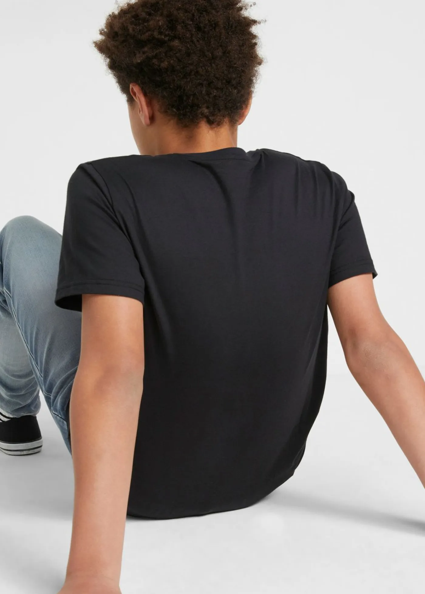 bonprix bonprix Ropa 9 A 16 Años·Camisetas>Camiseta de algodón orgánico para niños Negro