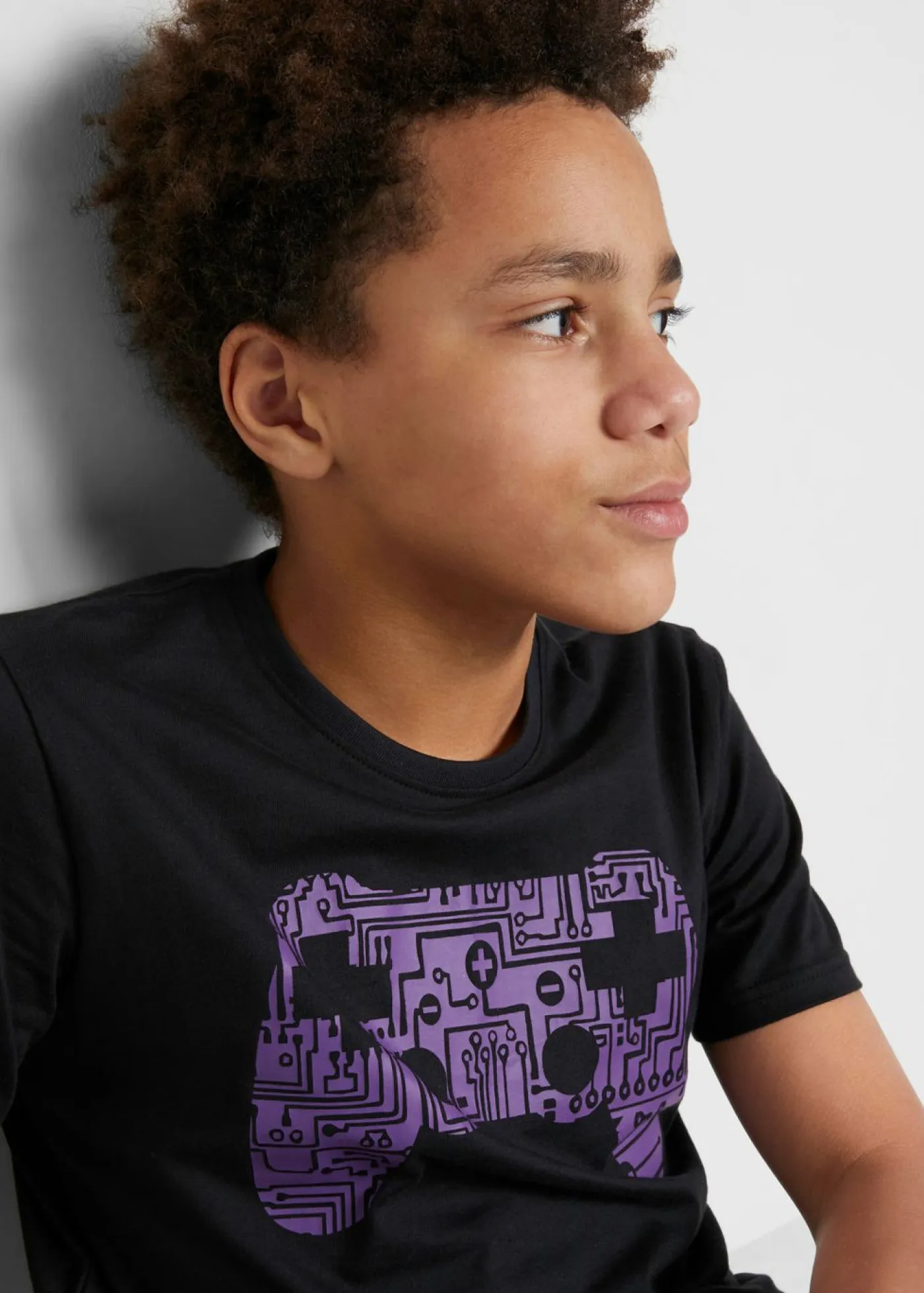 bonprix bonprix Ropa 9 A 16 Años·Camisetas>Camiseta de algodón orgánico para niños Negro