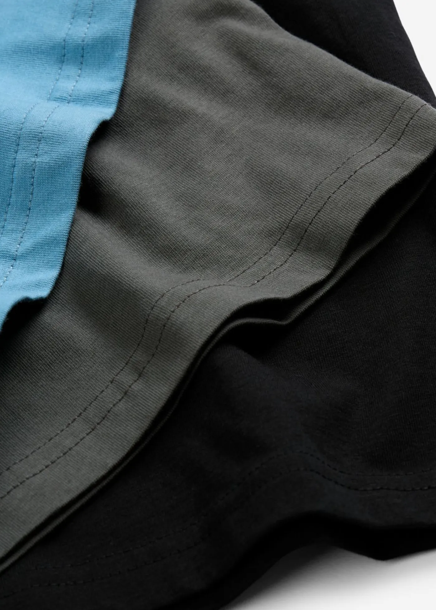 bonprix bonprix Ropa 9 A 16 Años·Camisetas|Ropa 9 A 16 Años·Packs De Ropa>Camiseta de algodón orgánico (3 unidades) Azul grisáceo + negro + antracita