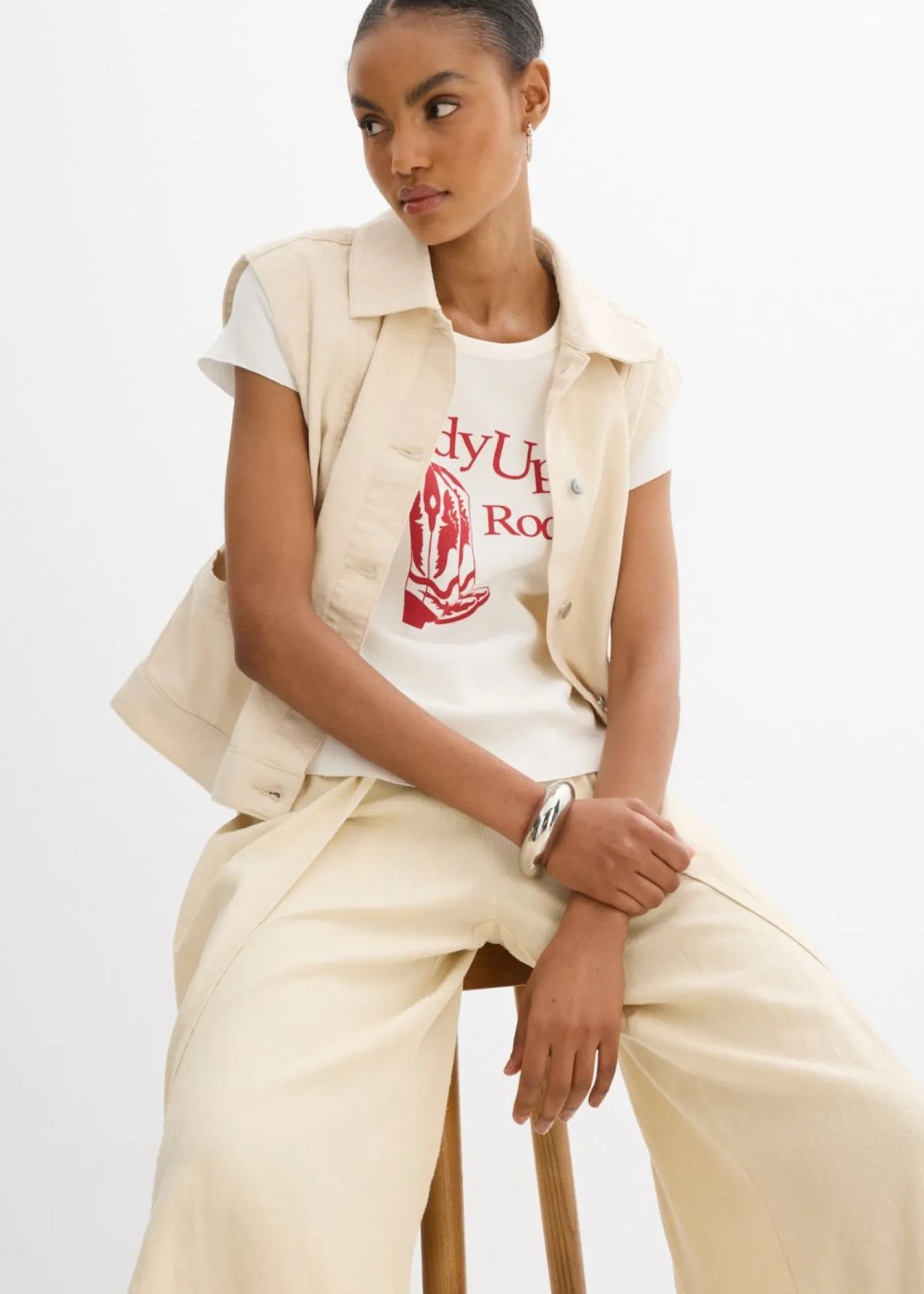 Mujer bonprix bonprix Camiseta de algodón orgánico puro