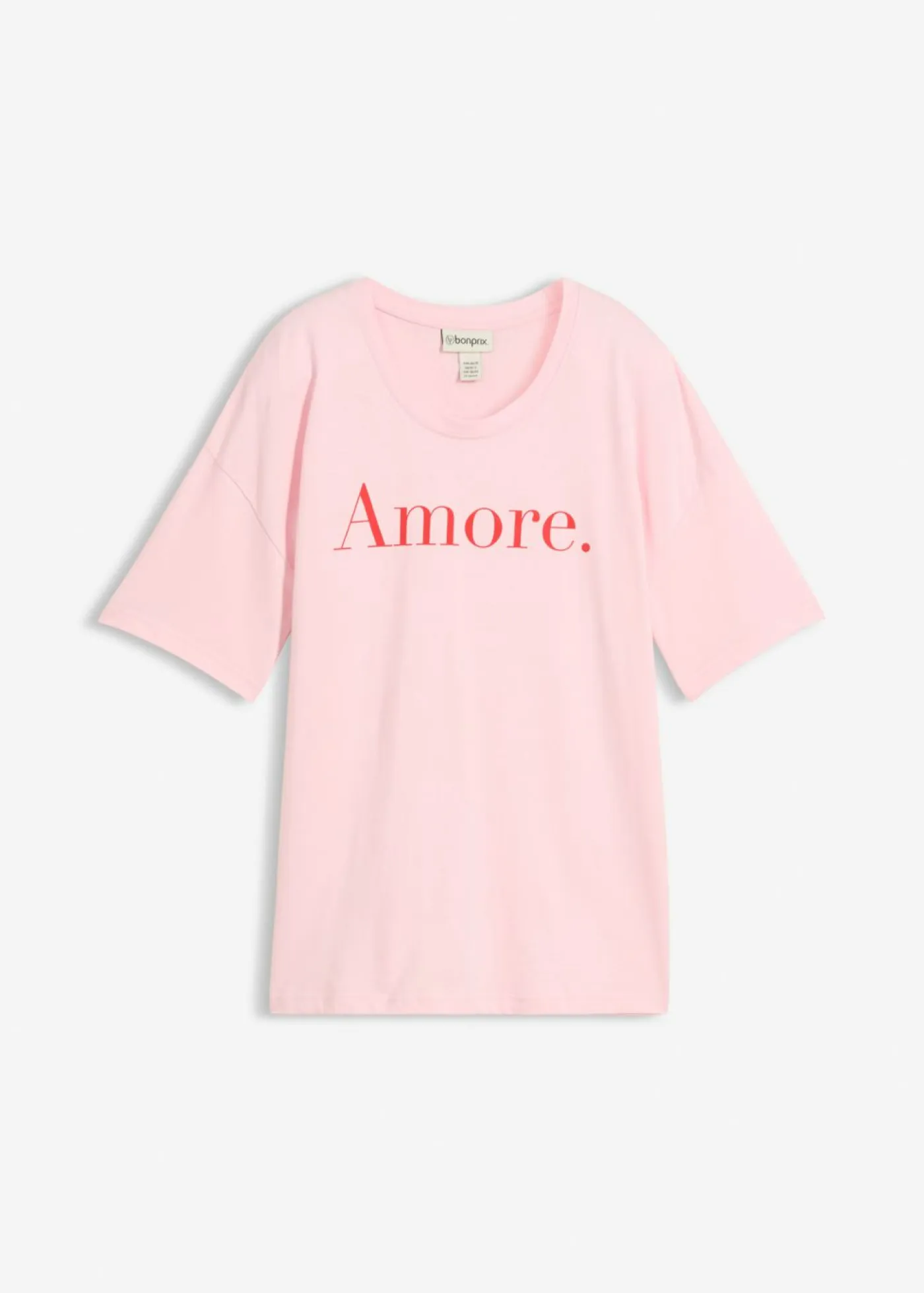 bonprix bonprix Camisetas>Camiseta de algodón orgánico puro rosa cristal-fresa