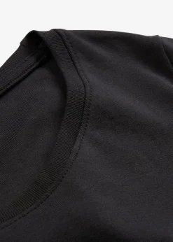 bonprix bonprix Básicos|Camisetas>Camiseta de algodón orgánico puro con manga larga Negro