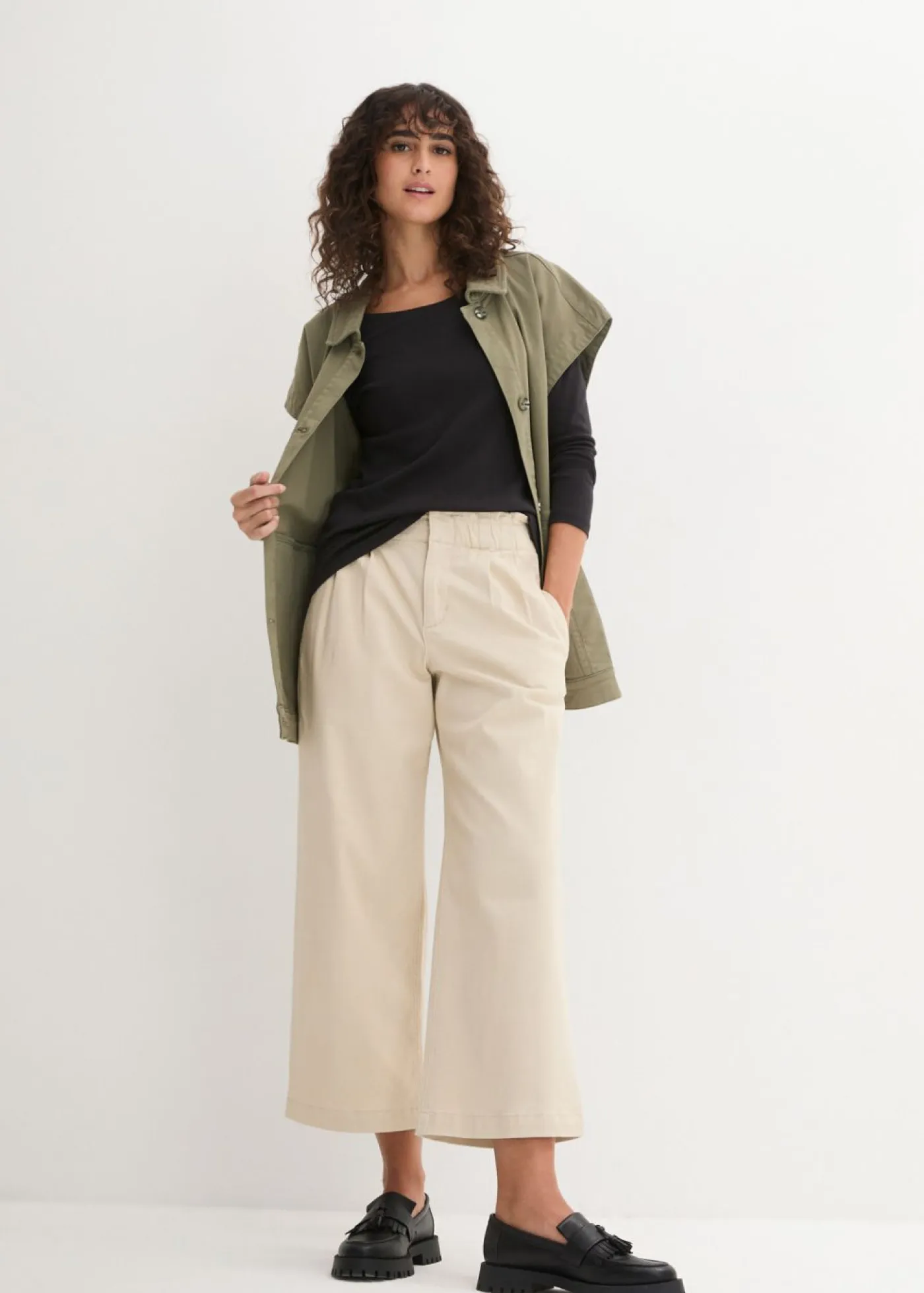 bonprix bonprix Básicos|Camisetas>Camiseta de algodón orgánico puro con manga larga Negro