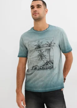 Hombre bonprix bonprix Camiseta de algodón orgánico con aspecto lavado