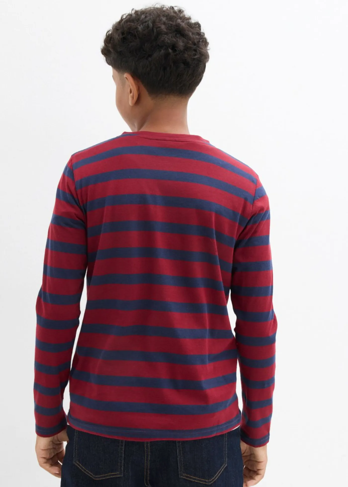 Niños bonprix bonprix Camiseta de algodón orgánico puro con cuello henley (2 unidades)
