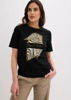 bonprix bonprix Camisetas|Novedades>Camiseta de algodón orgánico Negro