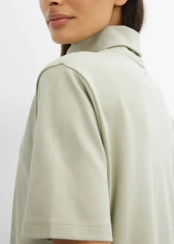 Mujer bonprix bonprix Camiseta de algodón orgánico puro con cuello alto