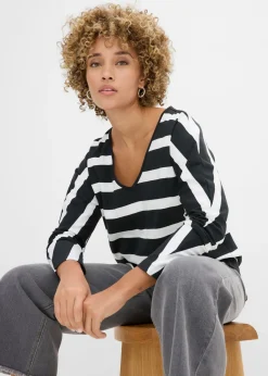 Mujer bonprix bonprix Camiseta de algodón orgánico puro con manga larga