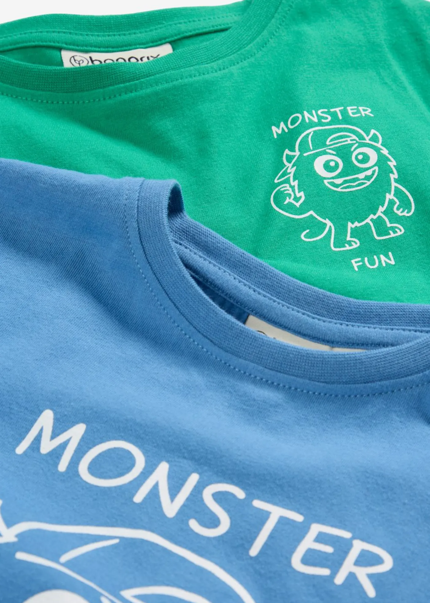 bonprix bonprix Ropa 2 A 9 Años·Multipack|Ropa 2 A 9 Años·Camisetas>Camiseta de algodón orgánico puro (2 unidades) azul cristal+verde jade