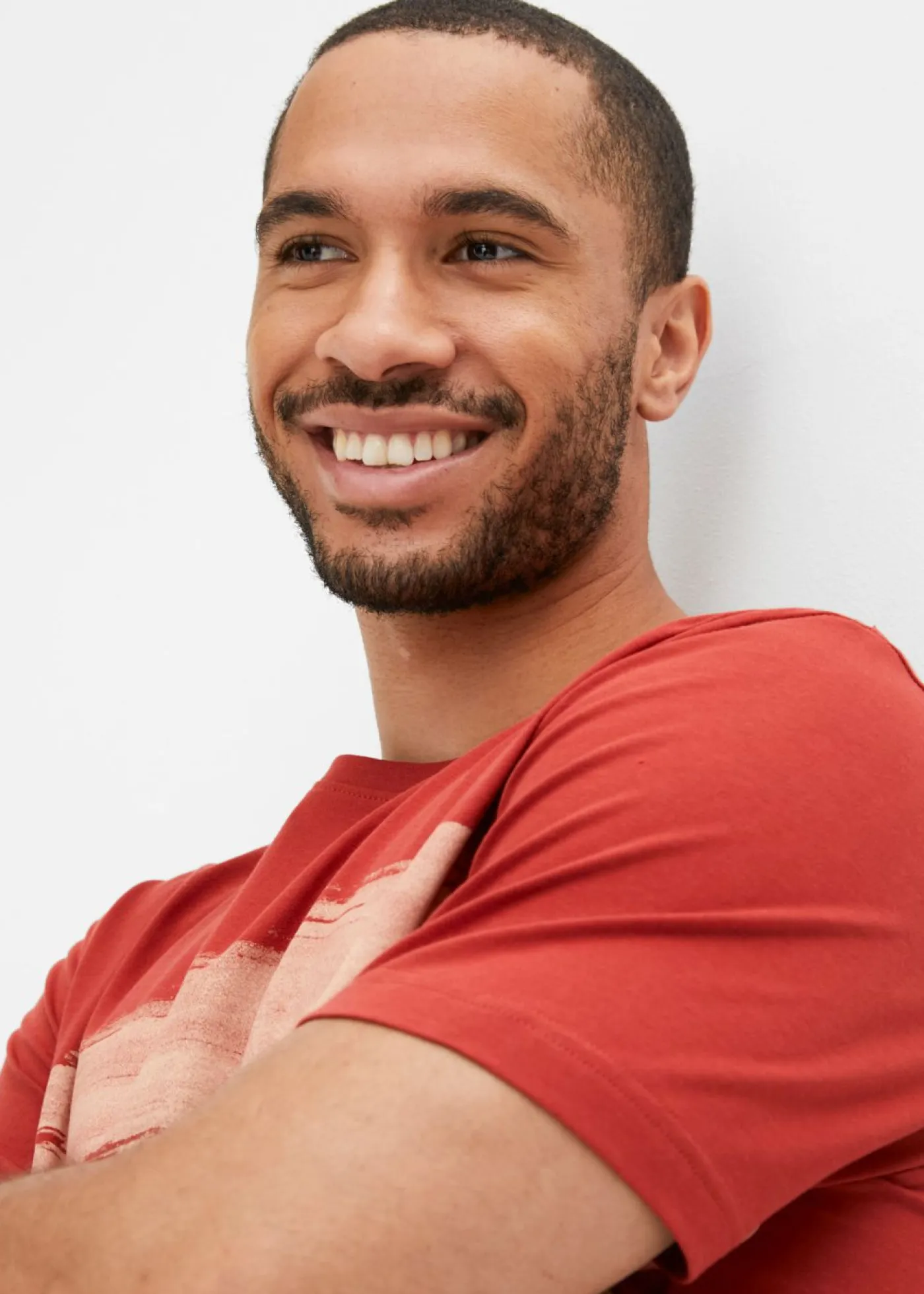 bonprix bonprix Camisetas Y Polos>Camiseta de algodón orgánico puro naranja óxido/turrón/beige