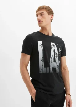 Hombre bonprix bonprix Camiseta de algodón orgánico puro con corte entallado