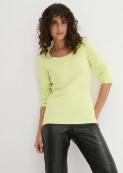 Mujer bonprix bonprix Camiseta de algodón orgánico puro con manga larga