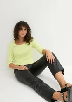 Mujer bonprix bonprix Camiseta de algodón orgánico puro con manga larga