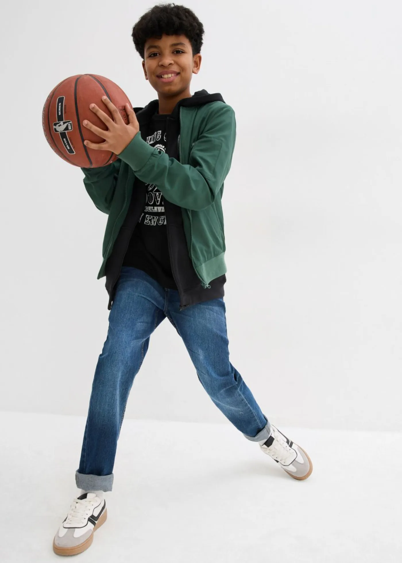 bonprix bonprix Ropa 9 A 16 Años·Camisetas|Ropa 9 A 16 Años·Packs De Ropa>Camiseta de algodón orgánico puro (2 unidades) Turquesa oscuro-negro estampado