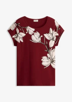Mujer bonprix bonprix Camiseta de algodón orgánico con estampado de flores
