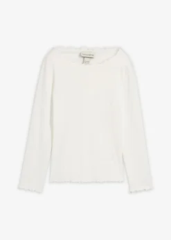 bonprix bonprix Ropa 9 A 16 Años·Camisetas Y Camisas>Camiseta de algodón orgánico puro con manga larga Blanco lana