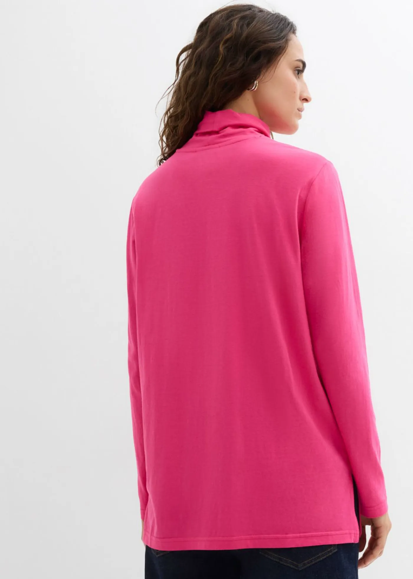 Mujer bonprix bonprix Camiseta de algodón orgánico puro con cuello alto