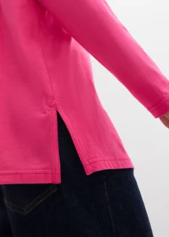 Mujer bonprix bonprix Camiseta de algodón orgánico puro con cuello alto