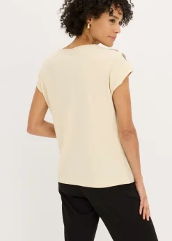 Mujer bonprix bonprix Camiseta de algodón orgánico con estampado de flores