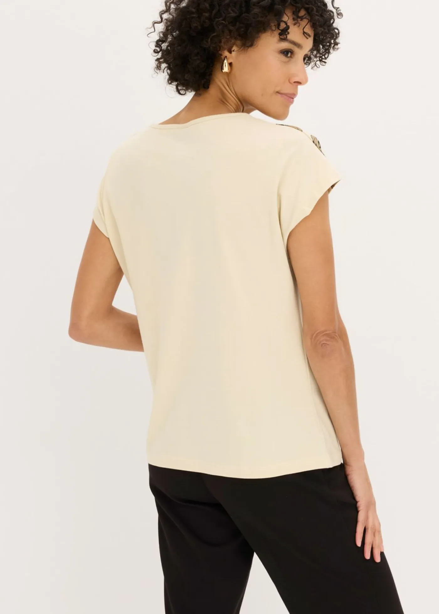 Mujer bonprix bonprix Camiseta de algodón orgánico con estampado de flores