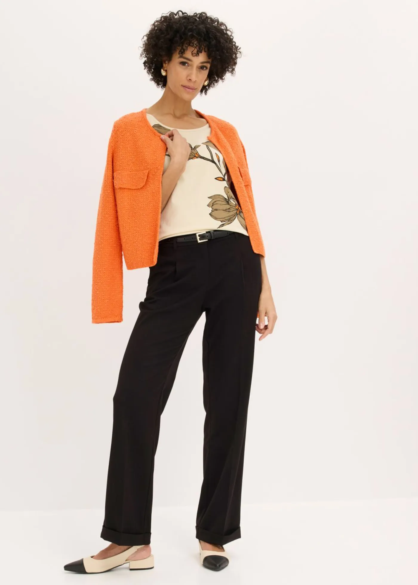 Mujer bonprix bonprix Camiseta de algodón orgánico con estampado de flores