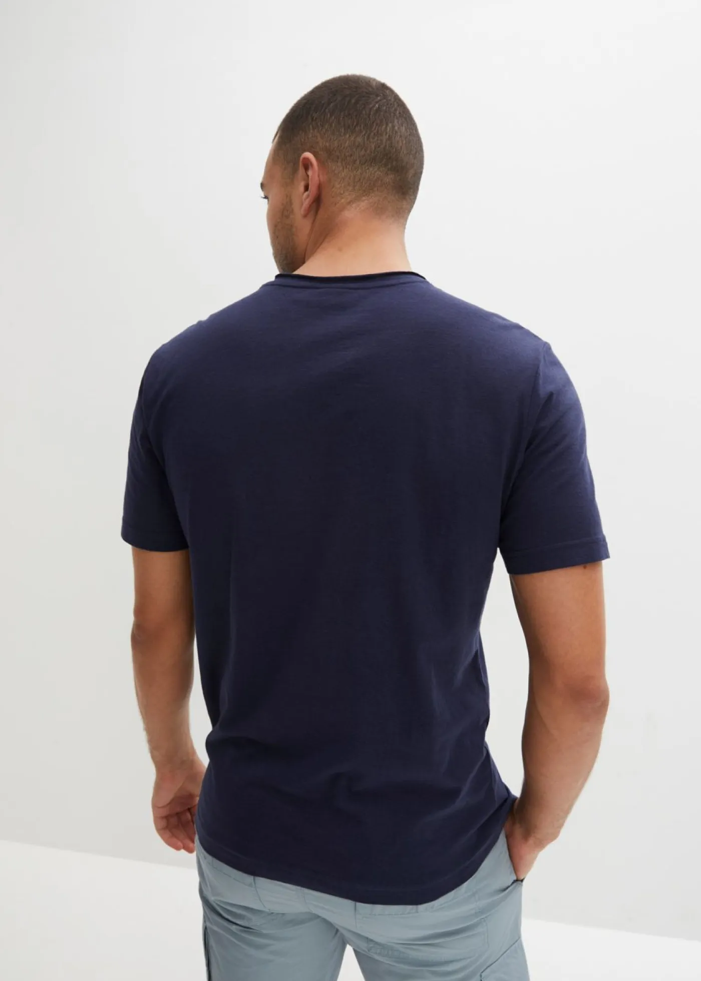 bonprix bonprix Camisetas Y Polos>Camiseta de algodón orgánico puro Azul marino