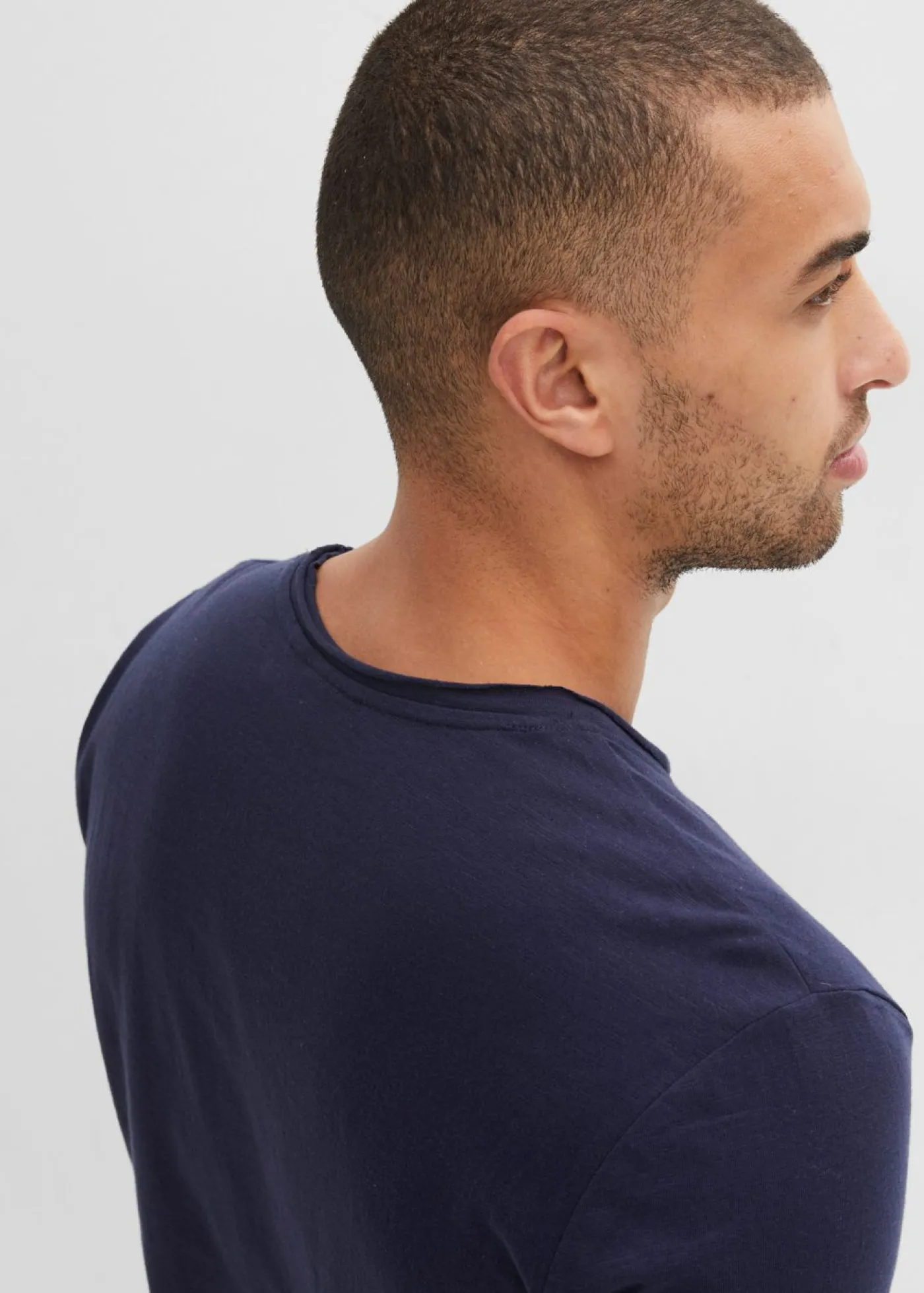 bonprix bonprix Camisetas Y Polos>Camiseta de algodón orgánico puro Azul marino