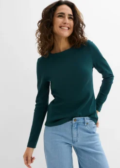 Mujer bonprix bonprix Camiseta de algodón orgánico puro con manga larga