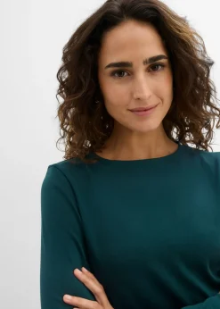 Mujer bonprix bonprix Camiseta de algodón orgánico puro con manga larga